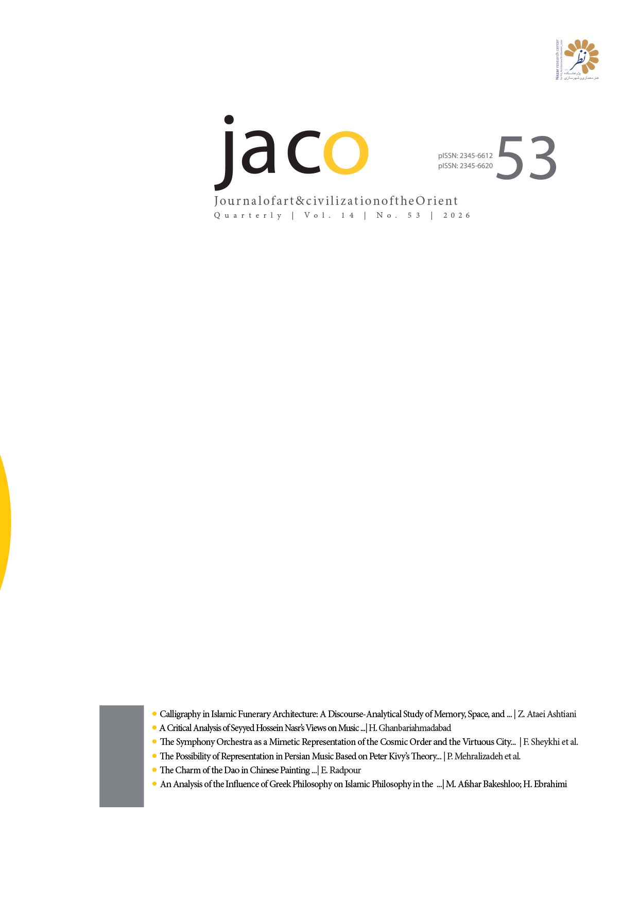 Journal of Art and Civilization of the Orient