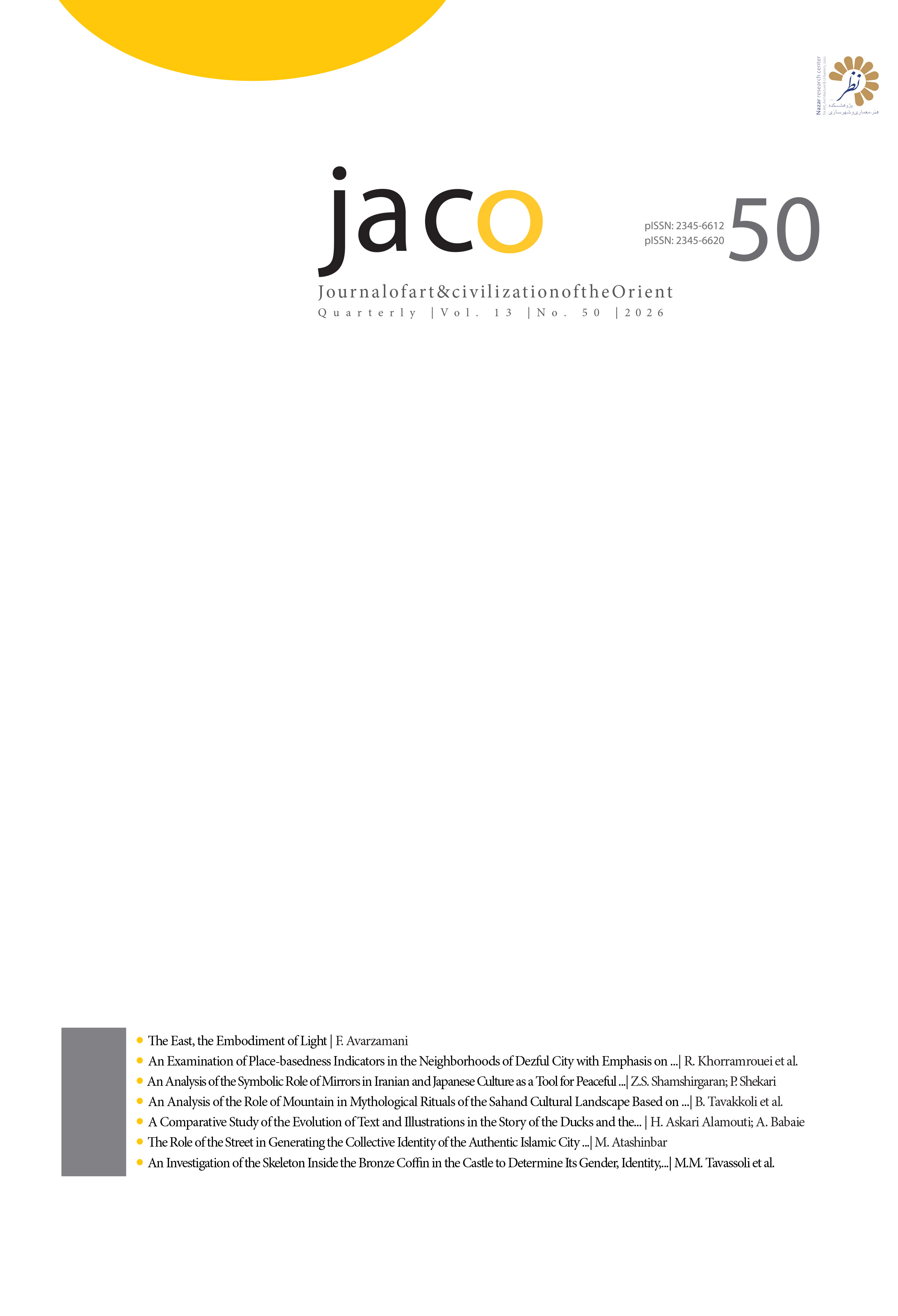 Journal of Art and Civilization of the Orient